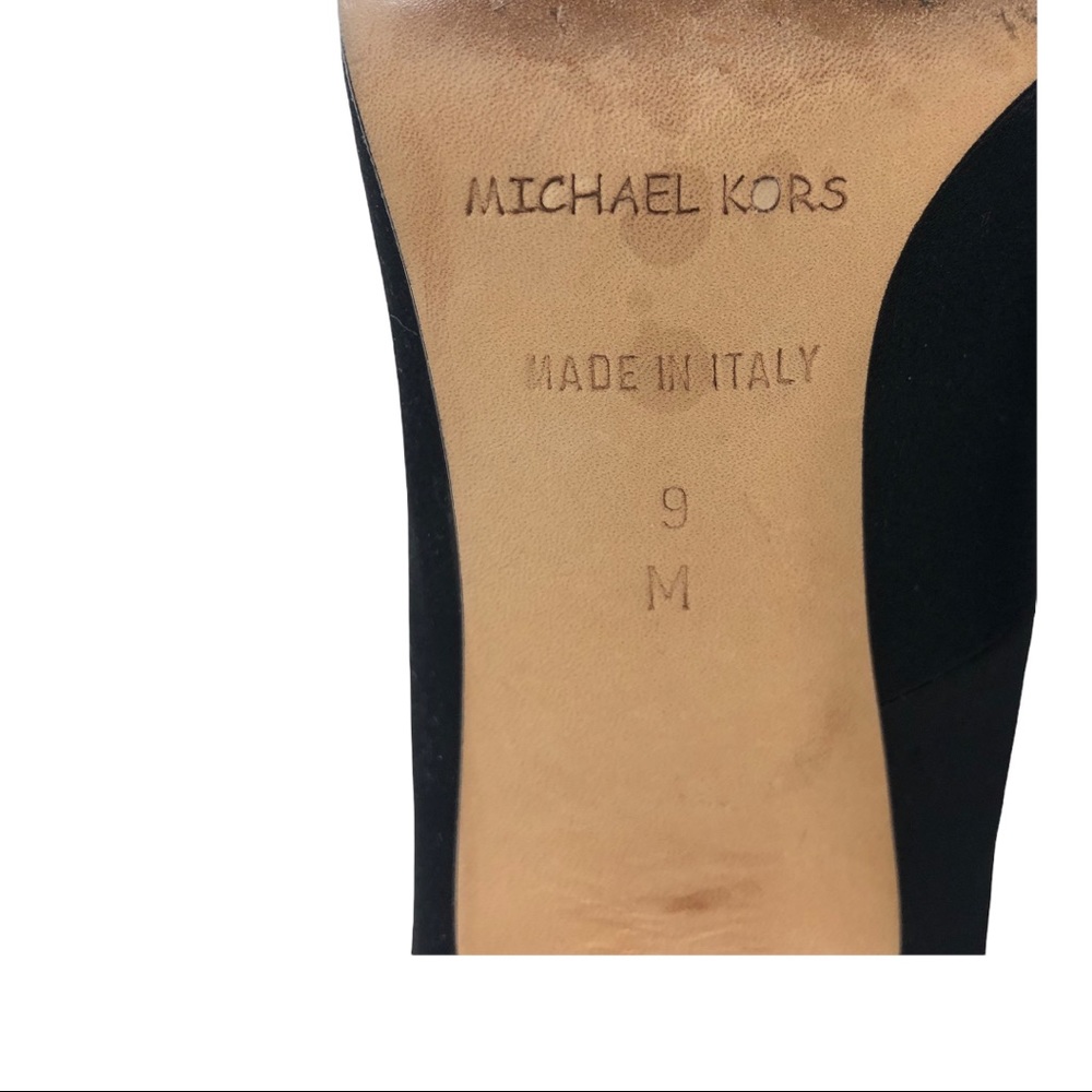 Michael Kors Black Satin Pointy Toe High Heel Pumps made in Italy - Picture 9 of 12